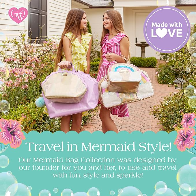Glimmer Wish Mermaid Shell Cosmetic Bag, Make Up Bag, Skincare Bag - Image 2