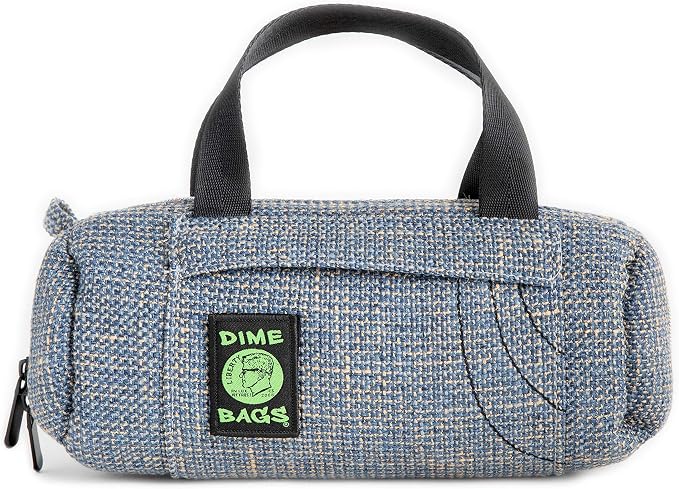 Dime Bags Padded Duffle Tube, Hemp Gear Bag with Heavy Padding for Glass, Electronics, Travel & Storage, With Exterior/Interior Pockets & Durable Handles (Sky, 10 Inch) by DIMEBAGS