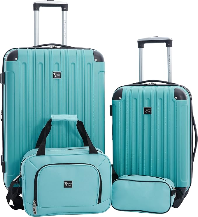 Travelers Club Midtown Hardside 4-Piece Luggage Travel Set, Emerald by TravelersClub