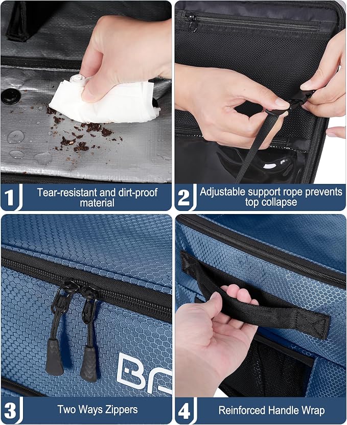 Golf Trunk Organizer, Waterproof Car Golf Locker with Separate Ventilated Compartment for 2 Pair Shoes, Golf Storage for Balls, Tees, Cap, Clothes, Gloves, Accessories, Gifts for Men, Women - Image 4