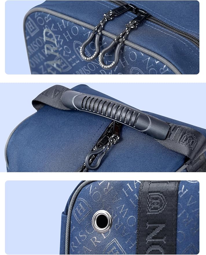 Harrison Howard Tall Boot Bag Equestrian Boot Travel Bag for Storing Helmet, Horse Whip Accessories Boot Storage Bag Navy - Image 3
