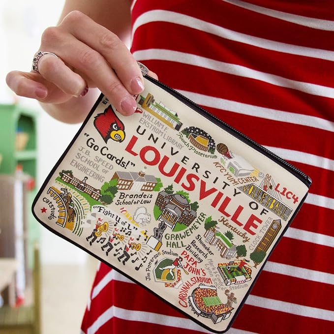 catstudio University of Louisville Collegiate Zipper Pouch Purse | Holds Your Phone, Coins, Makeup, Dog Treats, & Tech Tools - Image 3