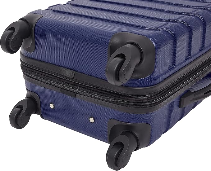 Wrangler 4 Piece Miami Luggage and Packing Cubes Set, Blue - Image 4