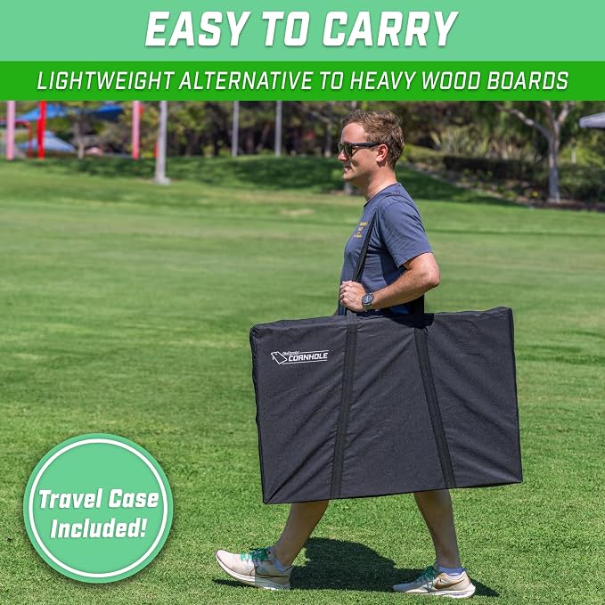 GoSports Portable Cornhole Sets, 8 Styles – Choose 4 x 2 ft or 3 x 2 ft - Boards Include 8 Bean Bags, Travel Case, and Game Rules - Image 5