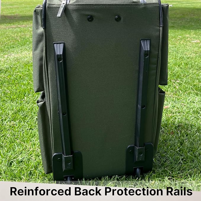Olympia U.S.A. 22 inch Carry On 8 Pockets Wheeled Rolling Duffel Bag Water Resistant Luggage Lightweight Travel Suitcase with Retractable Handle - Image 8