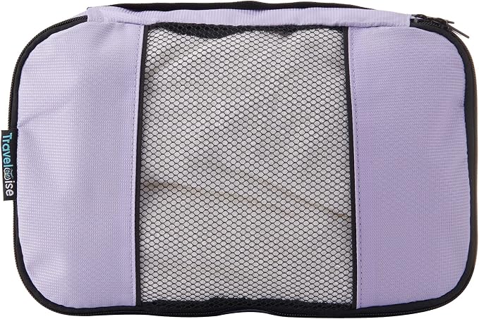 TravelWise Luggage Packing Organization Cubes 5 Pack, Lavender, 2 Small, 2 Medium, 1 Large (TWPC-27) - Image 3