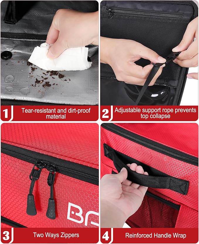 Golf Trunk Organizer, Waterproof Car Golf Locker with Separate Ventilated Compartment for 2 Pair Shoes, Golf Storage for Balls, Tees, Cap, Clothes, Gloves, Accessories, Gifts for Men, Women - Image 4