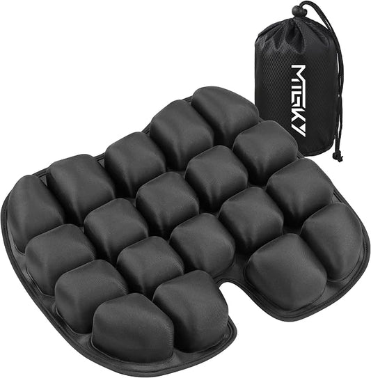 Upgrade Travel Seat Cushion for Airplane,Portable&Adjustable Air Seat Cushion,Coccyx Tailbone Pain Relief Chair Pad,Inflatable Cushion for Wheelchair, Travel,Driving,Office Work (Butterfly) by Mtgky-Airseatcusihon