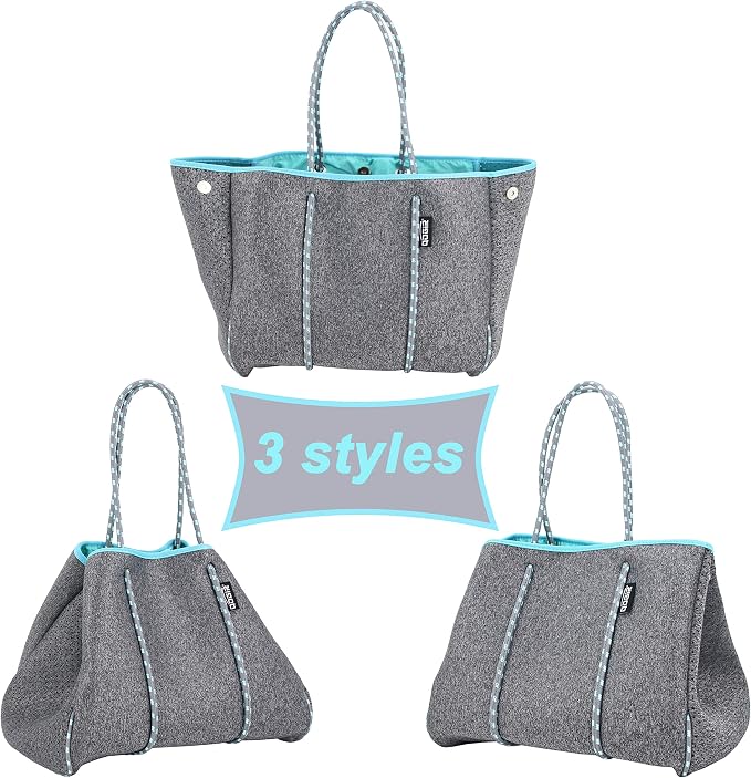 QOGiR Neoprene Multipurpose Beach Bag Tote with Inner Zipper Pocket … … … … - Image 6
