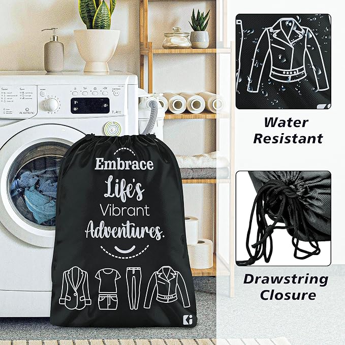 Kuber Industries Pack of 3 Cloth Storage Bag | Non-Woven Storage Organizer | Garments Cover for Laundry | Travel Storage Organizer for Clothing | Travel Cloth Carrying Bag | Medium | Black - Image 5