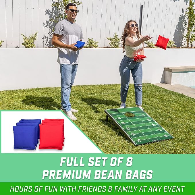 GoSports Portable Cornhole Sets, 8 Styles – Choose 4 x 2 ft or 3 x 2 ft - Boards Include 8 Bean Bags, Travel Case, and Game Rules - Image 4