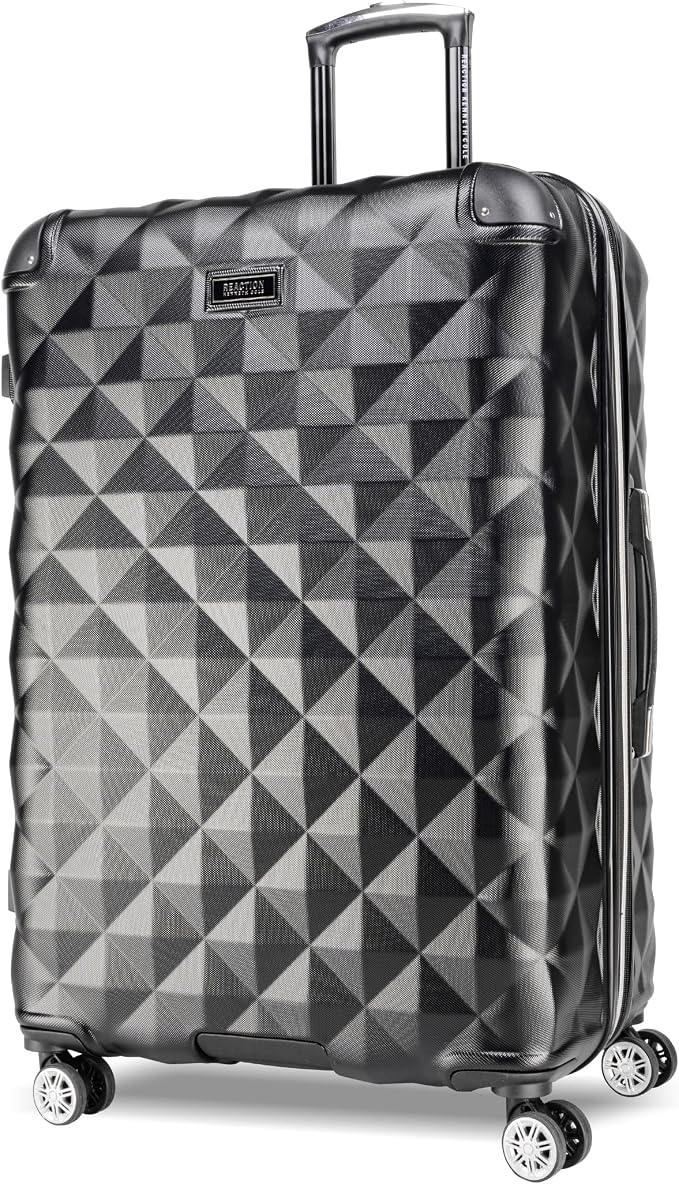 Kenneth Cole REACTION Diamond Tower Collection Lightweight Hardside Expandable 8-Wheel Spinner Travel Luggage, Black, 28-Inch Checked by KennethCole