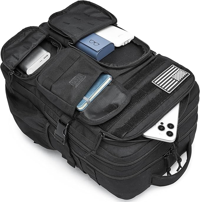 Wotony Tactical Backpack - Military waterproof backpack with multiple pockets and tactical gear for the outdoors (Gray Maple Leaf, 35L) - Image 4