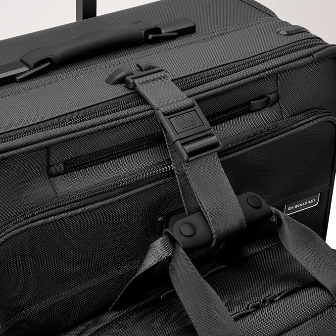 Briggs & Riley 29" Large Expandable Spinner - Checked Luggage for Travel, Suitcases with Wheels, Softside Rolling Bag for Men & Women, Self-Repairing Zipper - Baseline Collection, Black - Image 9