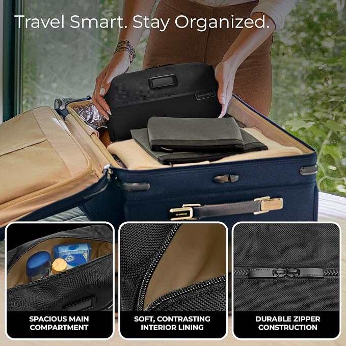 Briggs & Riley Toiletry Kit - Travel Bags for Women & Men, Organizer for Vacation, Dopp Kit for Bathroom Accessories, Makeup, & Skincare - Image 3