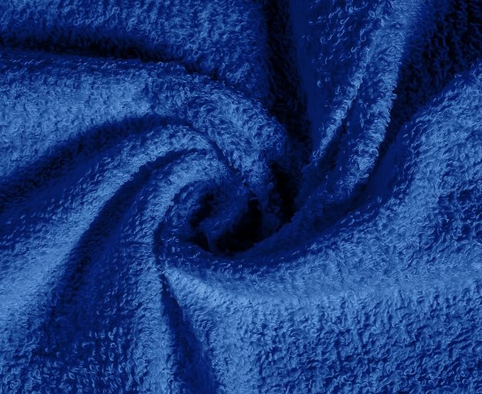 100% Cotton Washcloths 24 Pack (12x12 Inches) Soft, Highly Absorbent Washcloth, Face Towels, Wash Cloths for Face, Ring Spun, Bulk Pack (Royal Blue) - Image 8