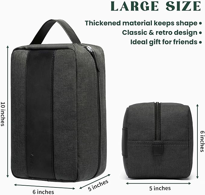 Vorspack Toiletry Bag for Men - Water Resistant Travel Bag for Toiletries, Bathroom Essentials, Travel Accessories, Gifts - Grey - Image 2