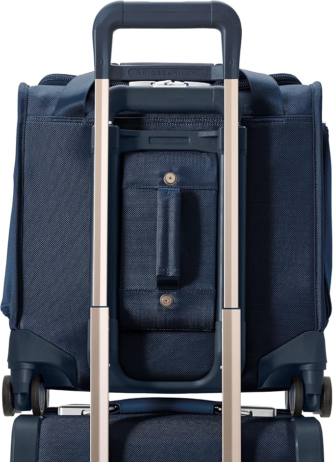Briggs & Riley Cabin Spinner - Carry On Luggage for Travel, Suitcases with Wheels, Softside Rolling Bag for Men & Women, Fits Under Plane Seat, Interlocking Handle - Baseline Collection, Navy - Image 10