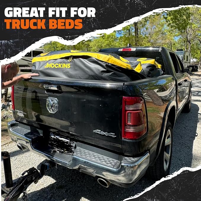 Mockins 30 Cu Ft Trailer Hitch Cargo Carrier Bag for Road Trips & Camping | 60"x24"x36" Weatherproof Cargo Bag for Hitch Carrier | Waterproof Truck Bed Storage Set | Vinyl Vehicle Soft-Shell Carriers - Image 5