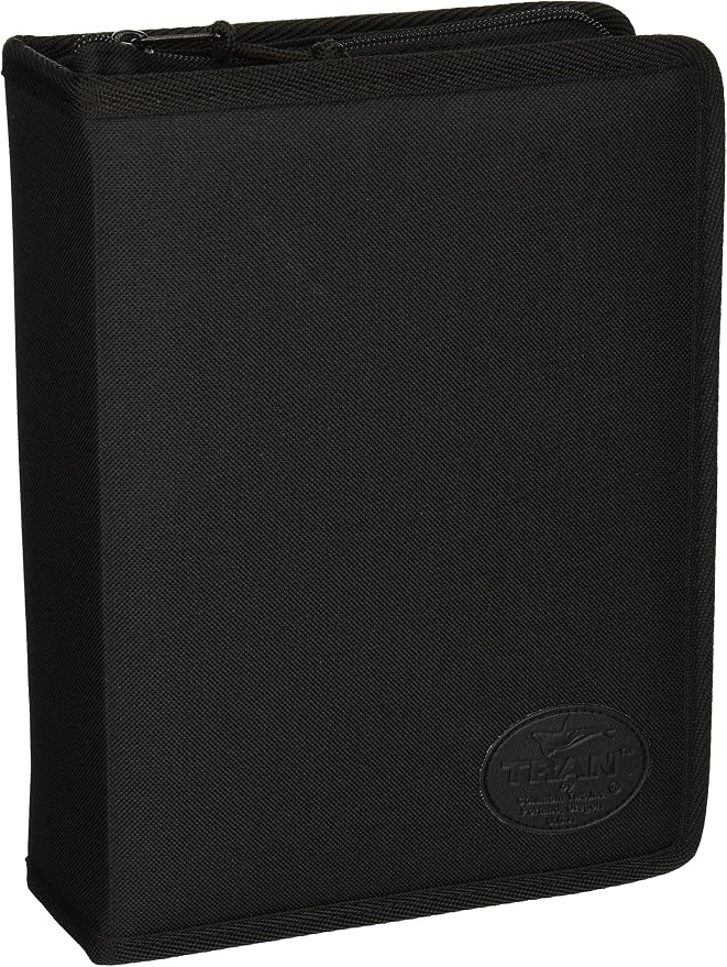 Deluxe Black Nylon Pencil Holder Zippered Case -Holds up to 96 Pencils! by TRAN