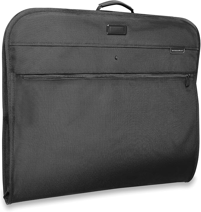 Briggs & Riley Classic Garment Bag for Hanging Clothes - Suit & Dress Travel Bag for Men & Women, Wrinkle Reducing Luggage for Shirts, Tuxedos, & Coats, Smooth Zipper - Baseline Collection, Black by Unknown