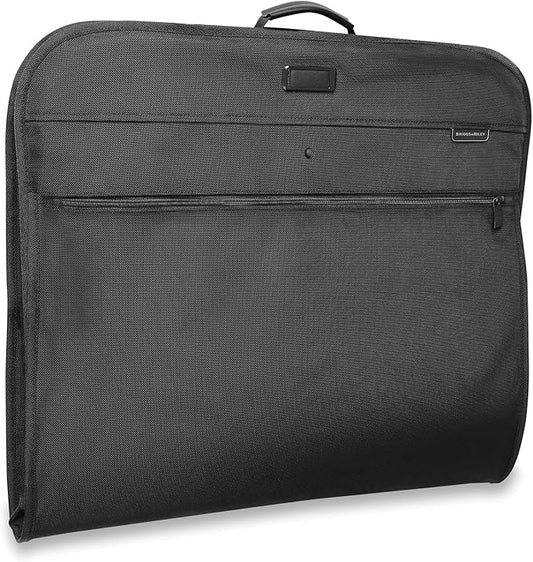 Briggs & Riley Classic Garment Bag for Hanging Clothes - Suit & Dress Travel Bag for Men & Women, Wrinkle Reducing Luggage for Shirts, Tuxedos, & Coats, Smooth Zipper - Baseline Collection, Black by Unknown