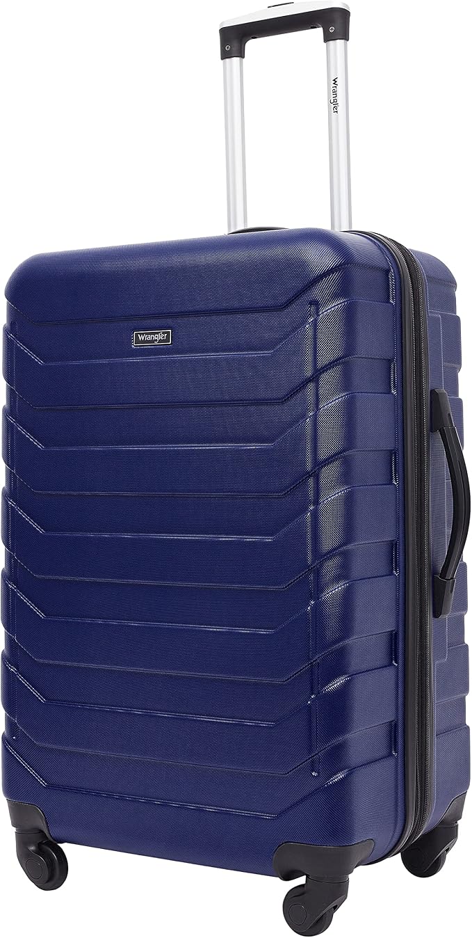 Wrangler 4 Piece Miami Luggage and Packing Cubes Set, Blue - Image 7