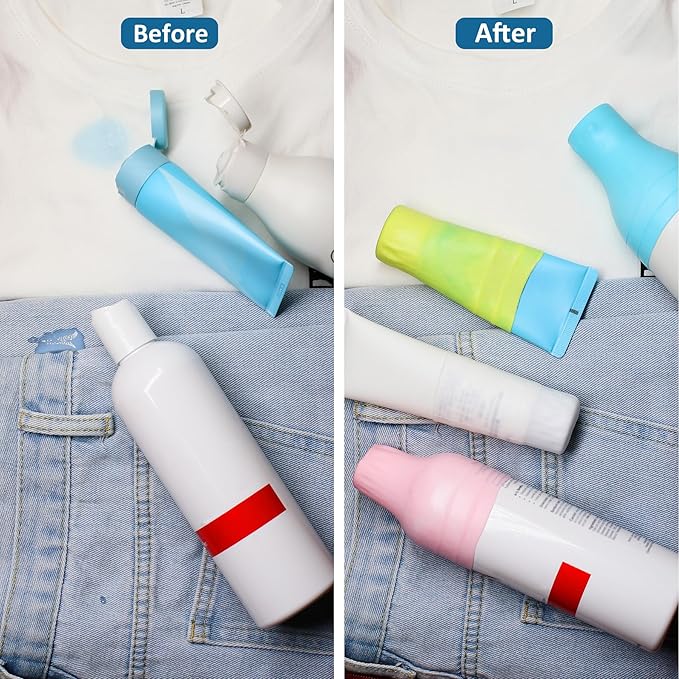 15 Pack Travel Essentials Accessories Silicone Bottle Covers, Cruise Essentials, Beach Vacation Essentials for Women Men, Elastic Sleeves for Leak Proofing, Fit Travel Size Bottles Toiletries