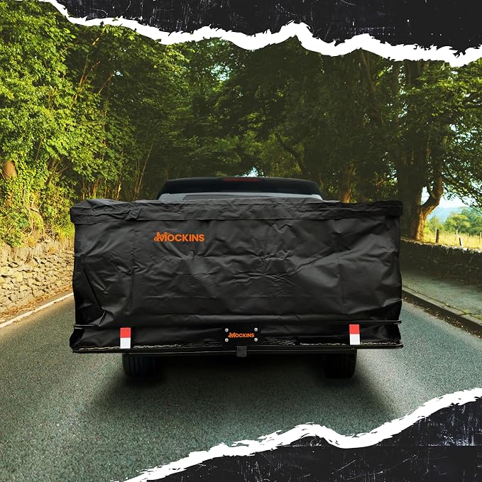 Mockins 40 CuFt XXL Trailer Hitch Cargo Carrier Bag w/Straps, Lock & Case | 70"x30"x33" Waterproof Cargo Bag for Hitch Carrier | All-Weather Abrasion-Resistant Vinyl Vehicle Soft-Shell Carriers - Image 5