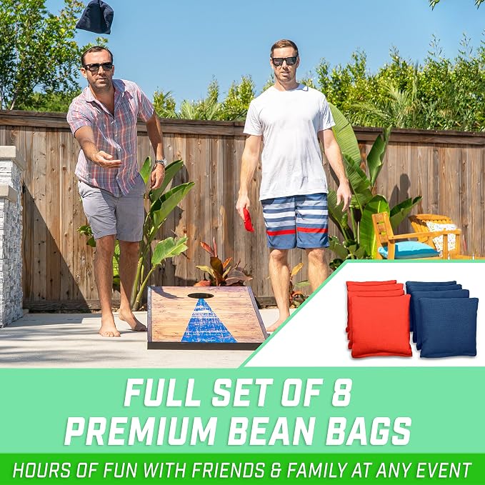 GoSports Portable Cornhole Sets, 8 Styles – Choose 4 x 2 ft or 3 x 2 ft - Boards Include 8 Bean Bags, Travel Case, and Game Rules - Image 4