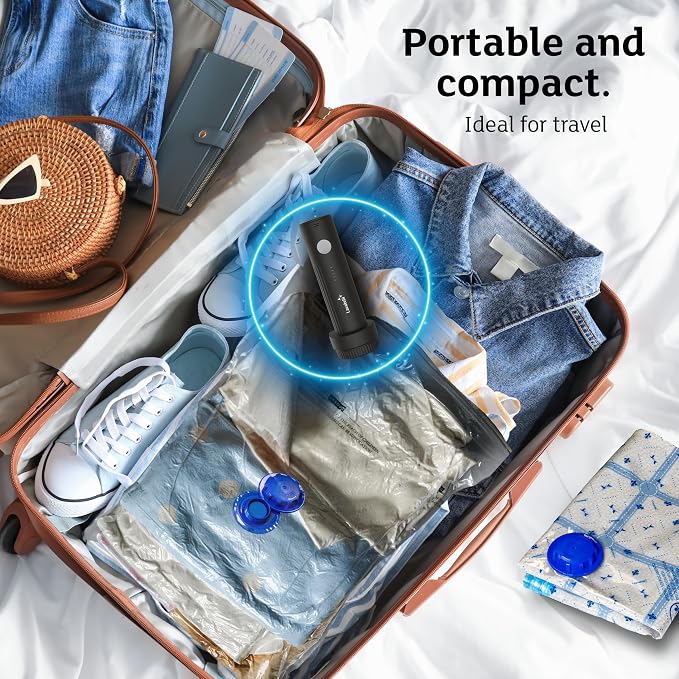 Lavatelli Ultimate Travel Vacuum Bag Set with USB-C Wireless Pump 12 Space Saving Bags 40x45 40x60 cm for Backpack Ryanair Cabin Luggage Suitcase Clothes Organiser Compression Pouch - Image 13