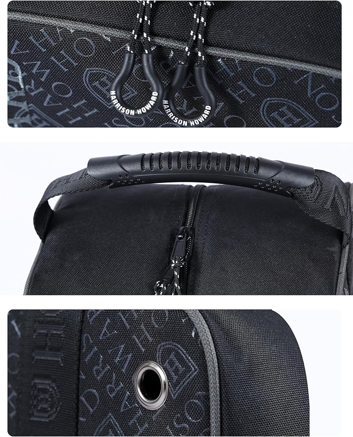 Harrison Howard Tall Boot Bag Equestrian Boot Travel Bag for Storing Helmet, Horse Whip Accessories Boot Storage Bag Black - Image 3