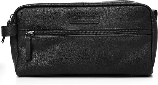 Alpine Swiss Sedona Toiletry Bag Genuine Leather Shaving Kit Dopp Kit Travel Case by alpineswiss