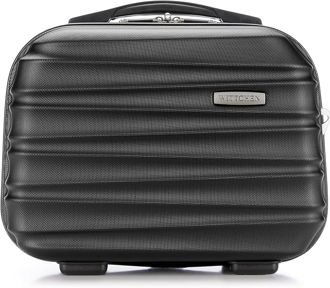 WITTCHEN Groove Line Suitcase, Luggage, Trolley, Travel Case, Black, Toiletry bag, Toiletry bag - Image 4