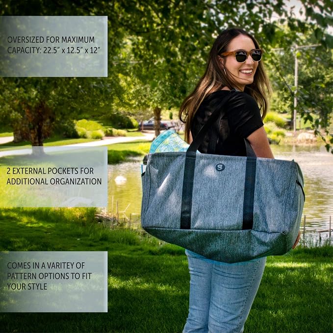 geckobrands Large Utility Tote - Durable Multipurpose Bag for Beach, Travel, Shopping & Outdoor Activities - Image 4
