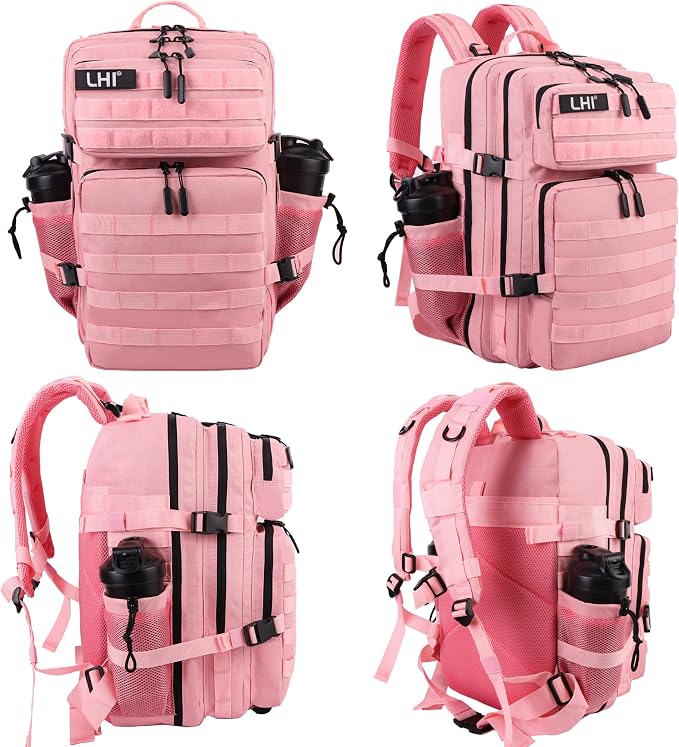 LHI Military Tactical Backpack for Men and Women 45L Army 3 Days Assault Pack Bag Large Rucksack with Molle System - Image 2