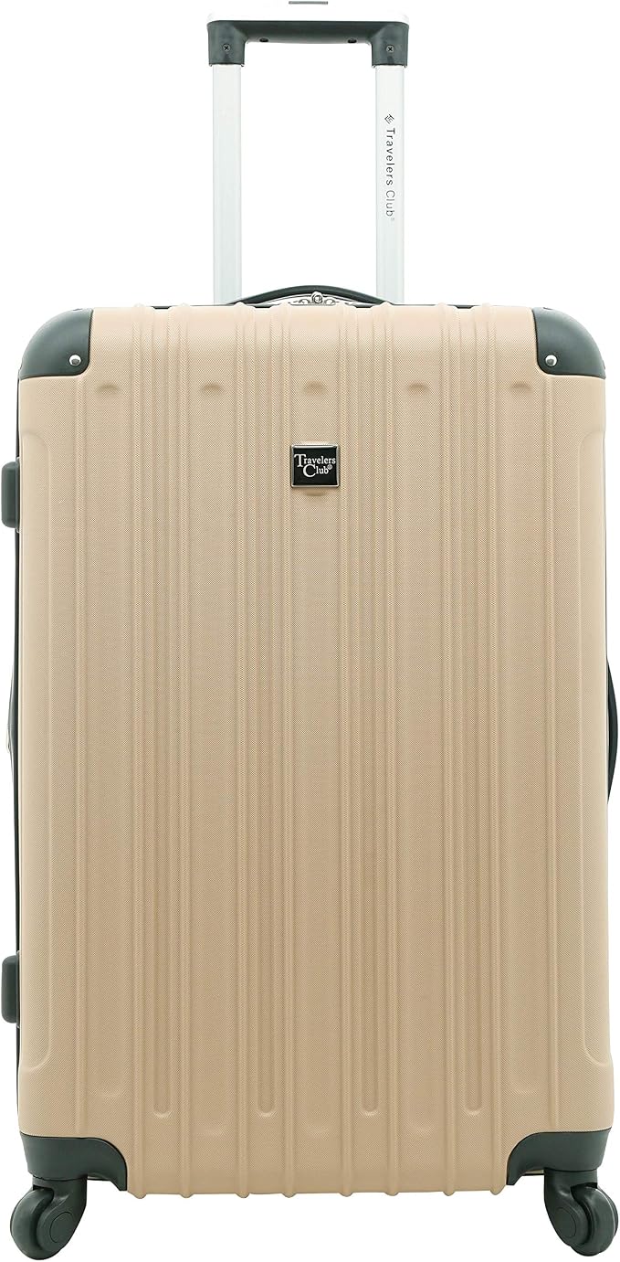 Travelers Club Midtown Hardside 4-Piece Luggage Travel Set, Tan - Image 9