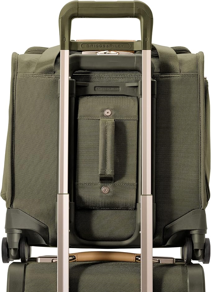 Briggs & Riley Cabin Spinner - Carry On Luggage for Travel, Suitcases with Wheels, Softside Rolling Bag for Men & Women, Fits Under Plane Seat, Interlocking Handle - Baseline Collection, Olive - Image 10