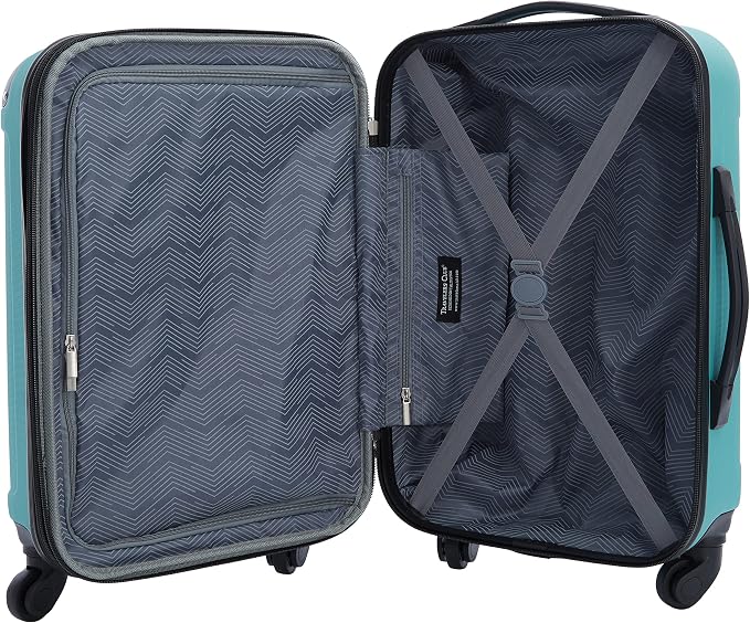 Travelers Club Midtown Hardside 4-Piece Luggage Travel Set, Emerald - Image 5