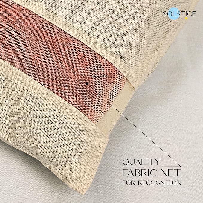 SOLSTICE Cotton Saree Cover/Saree Bags/Clothes Covers (Set of 24) big size of 16 x 14 (inches) for Clothes Storage bag, Travelling, Wardrobe Organizer with Mesh/Window (24),Off-White - Image 4