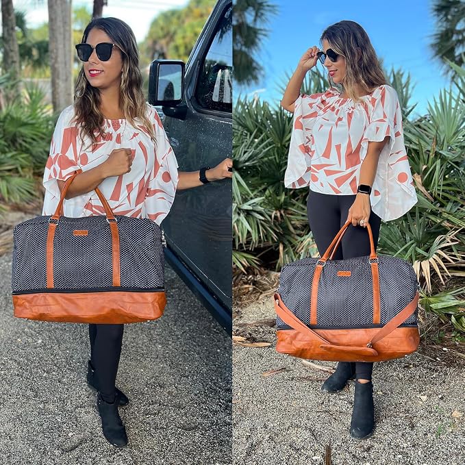 IBFUN Weekender Bags for Women, 21" Weekender Travel Bag, Travel Duffle Bag with Shoe Compartment Carry on Overnight Duffel Bag for Weekend Travel Business Trip - Image 2