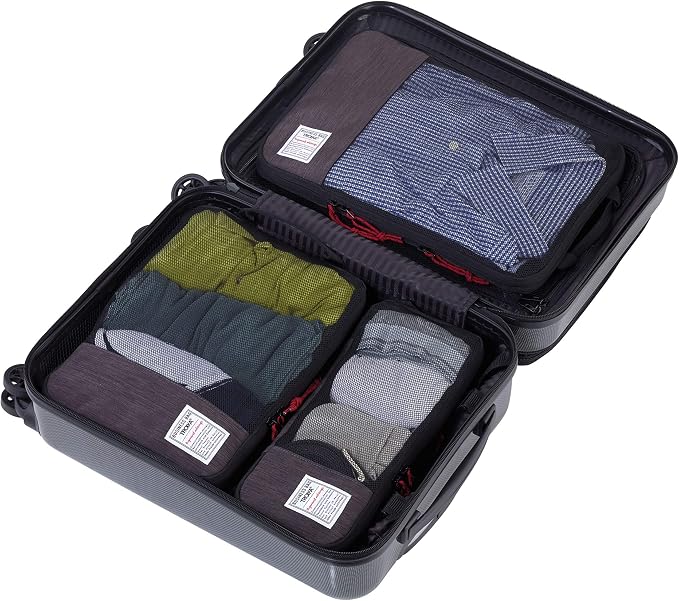 TROIKA BUSINESS PACKING CUBES - BBG56/GY - Travel Compression Bag Set - Packing Cube Set - 3 packing bags with compression zipper (space saving packing of clothes in suitcase & backpack) - Image 3