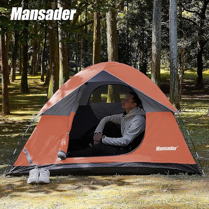 Camping Tent, Waterproof 2/3/4 Person Tents for Camping, Lightweight Easy Set Up Outdoor Hiking Tent Backpacking Tent with Carry Bag, Backpack Tent Suit for Family Beach Hiking Travel - Image 3