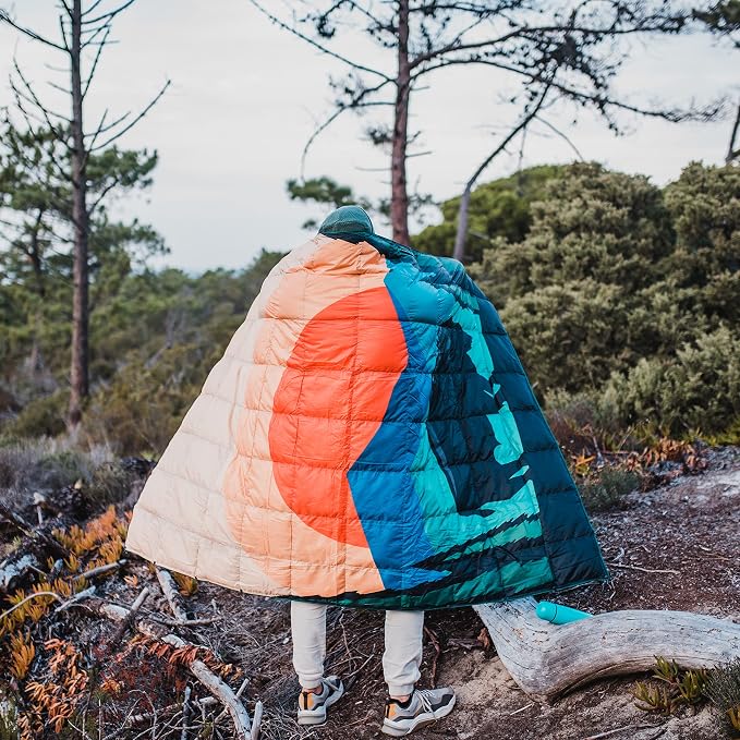 4Monster Down Camping Blanket, 650 Fill Power Ultralight Packable Puffy Blanket, Warm, Waterproof & Windproof Outdoor Quilt for Backpacking, Travel, Stadium, Beach - Image 5