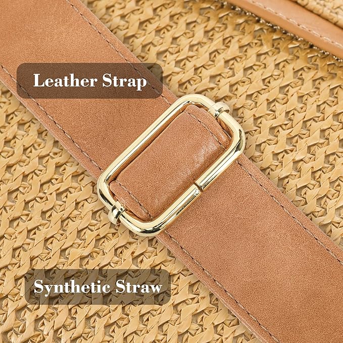 INICAT Straw Crossbody Bags Beach Gifts Small Sling Bag Summer Vacation Essentials Hawaiian Accessories Rattan Purses Women