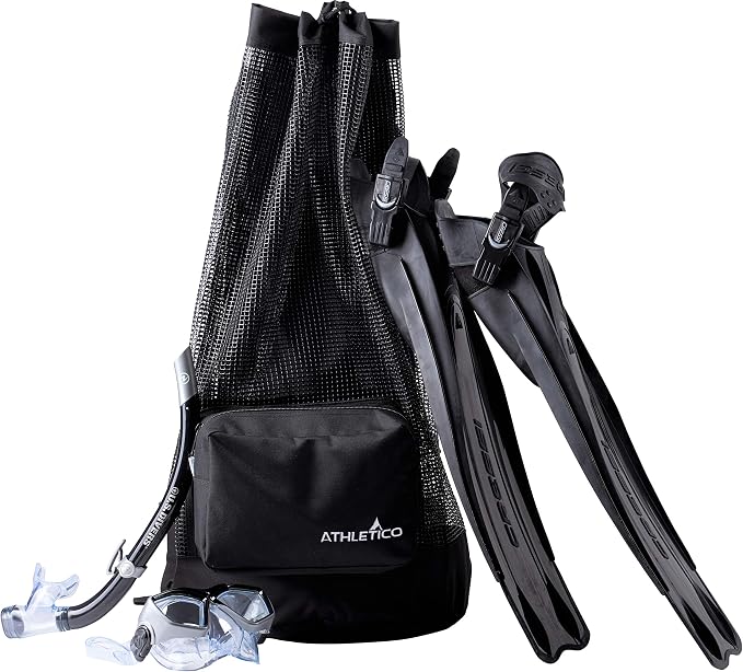 Athletico Scuba Diving Bag - XL Mesh Travel Backpack for Scuba Diving and Snorkeling Gear & Equipment - Dry Bag Holds Mask, Fins, Snorkel, and More by Athletico
