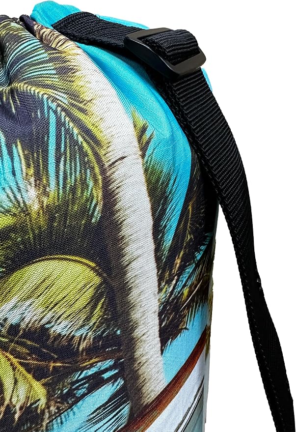 Walker Beach Mesh Net Travel Boat Bag for Snorkeling, Dive, and Swim Gear – USA Made, Tropical Aqua Van - Image 9