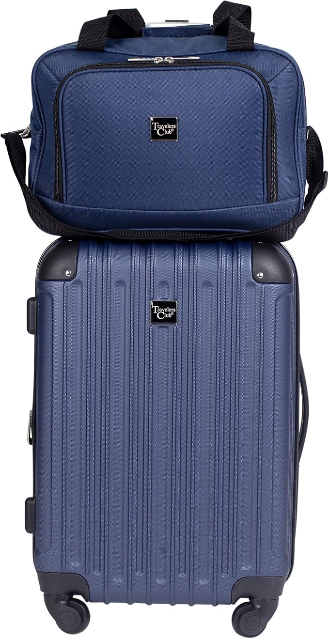 Travelers Club Midtown Hardside 4-Piece Luggage Travel Set, Navy Blue - Image 5