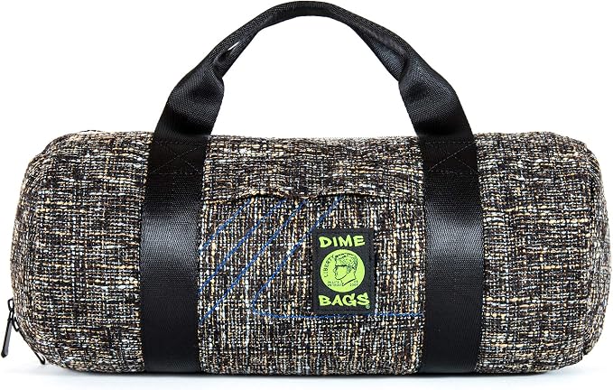 Dime Bags Padded Duffle Tube, Hemp Gear Bag with Heavy Padding for Glass, Electronics, Travel & Storage, With Exterior/Interior Pockets & Durable Handles (Concrete,15 Inch) by DIMEBAGS