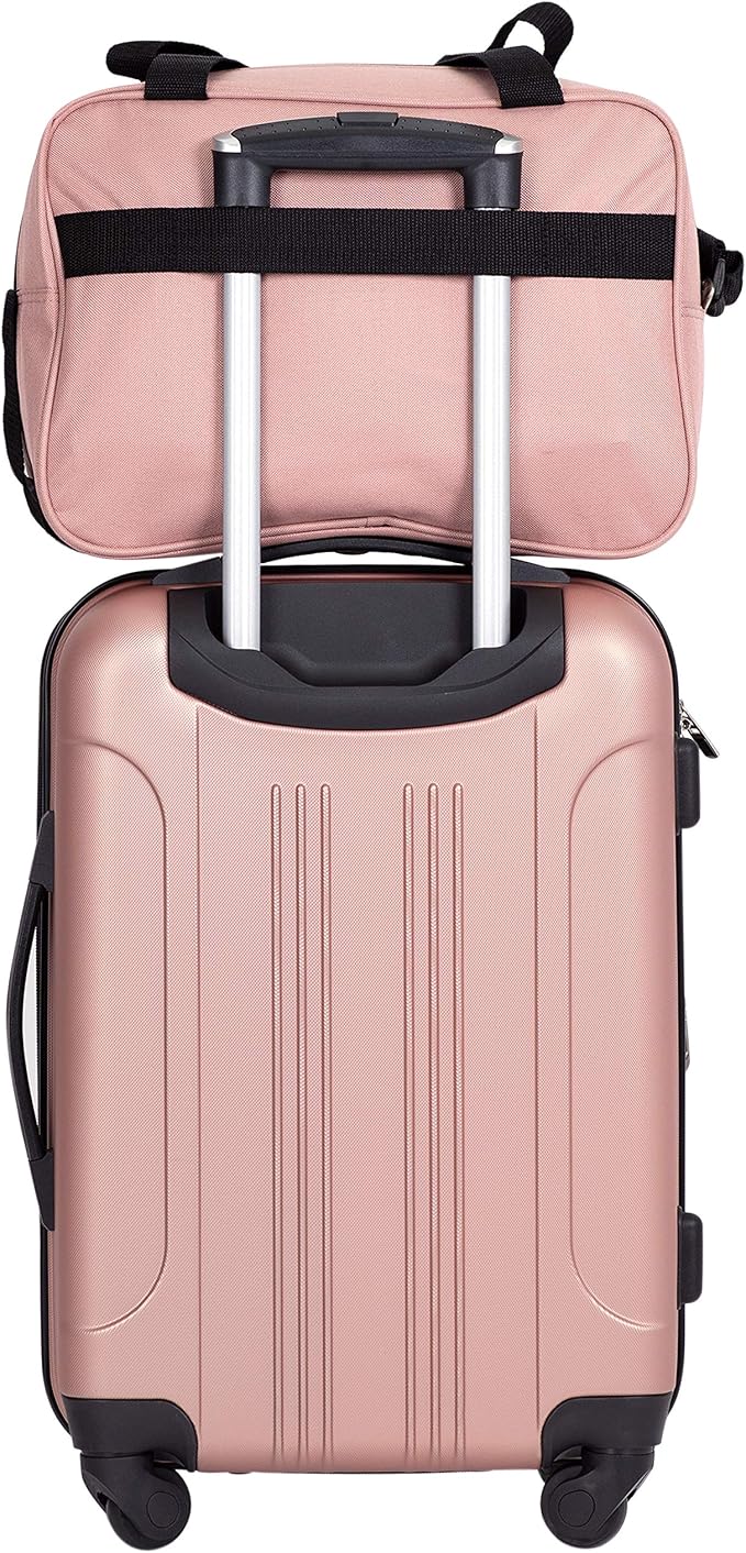 Travelers Club Midtown Hardside 4-Piece Luggage Travel Set, Rose Gold - Image 3